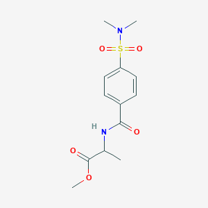 molecular formula C13H18N2O5S B3987453 Methyl 2-[[4-(dimethylsulfamoyl)benzoyl]amino]propanoate 