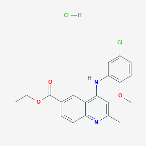 molecular formula C20H20Cl2N2O3 B3987584 Ethyl 4-(5-chloro-2-methoxyanilino)-2-methylquinoline-6-carboxylate;hydrochloride 