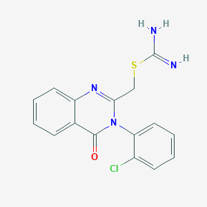 molecular formula C16H13ClN4OS B398783 [3-(2-Chlorophenyl)-4-oxo-3,4-dihydro-2-quinazolinyl]methyl imidothiocarbamate 