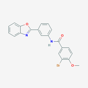 molecular formula C21H15BrN2O3 B398788 N-[3-(1,3-benzoxazol-2-yl)phenyl]-3-bromo-4-methoxybenzamide 