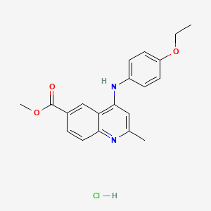 molecular formula C20H21ClN2O3 B3987991 Methyl 4-(4-ethoxyanilino)-2-methylquinoline-6-carboxylate;hydrochloride 