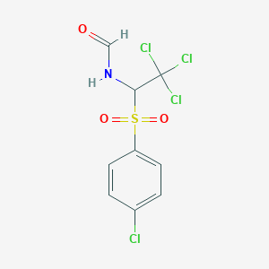 molecular formula C9H7Cl4NO3S B3988018 N-[2,2,2-trichloro-1-(4-chlorobenzenesulfonyl)ethyl]formamide 