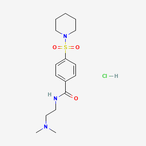 molecular formula C16H26ClN3O3S B3988081 N-[2-(dimethylamino)ethyl]-4-piperidin-1-ylsulfonylbenzamide;hydrochloride 