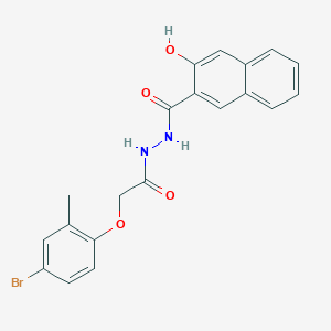 molecular formula C20H17BrN2O4 B398819 N'-[(4-bromo-2-methylphenoxy)acetyl]-3-hydroxy-2-naphthohydrazide 