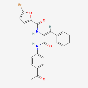 molecular formula C22H17BrN2O4 B3988362 N-[(E)-3-(4-acetylanilino)-3-oxo-1-phenylprop-1-en-2-yl]-5-bromofuran-2-carboxamide 