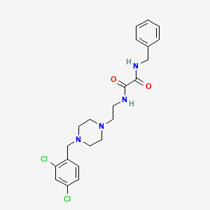 molecular formula C22H26Cl2N4O2 B3988647 N'-benzyl-N-[2-[4-[(2,4-dichlorophenyl)methyl]piperazin-1-yl]ethyl]oxamide 