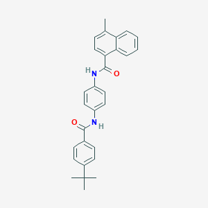 molecular formula C29H28N2O2 B398867 N-{4-[(4-tert-butylbenzoyl)amino]phenyl}-4-methyl-1-naphthamide 