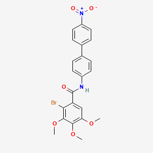 molecular formula C22H19BrN2O6 B3988916 2-bromo-3,4,5-trimethoxy-N-[4-(4-nitrophenyl)phenyl]benzamide 