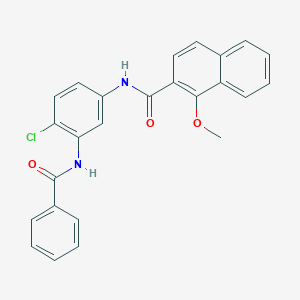 molecular formula C25H19ClN2O3 B398897 N-[3-(benzoylamino)-4-chlorophenyl]-1-methoxy-2-naphthamide 