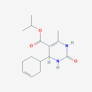 molecular formula C15H22N2O3 B3989016 5-Pyrimidinecarboxylicacid,4-(3-cyclohexen-1-yl)-1,2,3,4-tetrahydro-6-methyl-2-oxo-,1-methylethylester(9CI) 