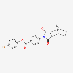 molecular formula C22H18BrNO4 B3989517 4-bromophenyl 4-(1,3-dioxooctahydro-2H-4,7-methanoisoindol-2-yl)benzoate 