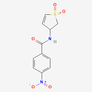 molecular formula C11H10N2O5S B3990027 N-(1,1-dioxo-2,3-dihydrothiophen-3-yl)-4-nitrobenzamide 
