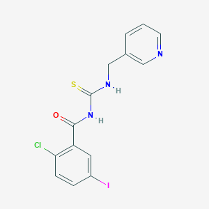 molecular formula C14H11ClIN3OS B399008 N-(2-chloro-5-iodobenzoyl)-N'-(3-pyridinylmethyl)thiourea 