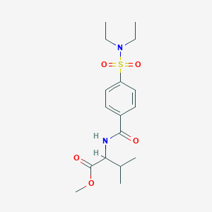 molecular formula C17H26N2O5S B3990267 Methyl 2-[[4-(diethylsulfamoyl)benzoyl]amino]-3-methylbutanoate 
