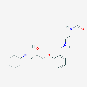 molecular formula C21H35N3O3 B3990367 N-[2-[[2-[3-[cyclohexyl(methyl)amino]-2-hydroxypropoxy]phenyl]methylamino]ethyl]acetamide 