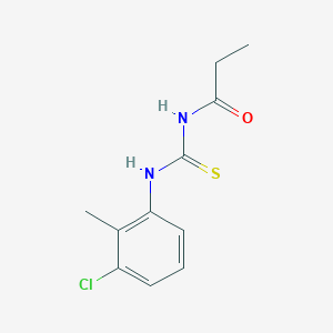 molecular formula C11H13ClN2OS B399042 N-[(3-chloro-2-methylphenyl)carbamothioyl]propanamide CAS No. 364384-59-8