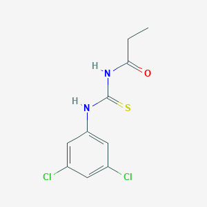 molecular formula C10H10Cl2N2OS B399044 N-[(3,5-dichlorophenyl)carbamothioyl]propanamide 