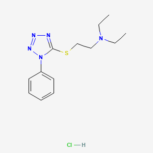 molecular formula C13H20ClN5S B3990524 N,N-diethyl-2-(1-phenyltetrazol-5-yl)sulfanylethanamine;hydrochloride 