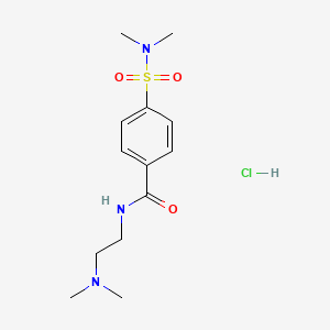 molecular formula C13H22ClN3O3S B3990533 N-[2-(dimethylamino)ethyl]-4-(dimethylsulfamoyl)benzamide;hydrochloride 