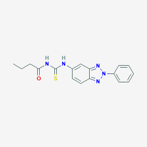 molecular formula C17H17N5OS B399058 N-butyryl-N'-(2-phenyl-2H-1,2,3-benzotriazol-5-yl)thiourea 