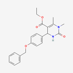 molecular formula C22H24N2O4 B3990614 Ethyl 4-[4-(benzyloxy)phenyl]-1,6-dimethyl-2-oxo-1,2,3,4-tetrahydropyrimidine-5-carboxylate 