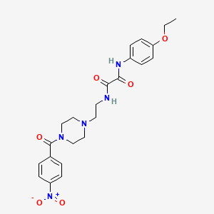 molecular formula C23H27N5O6 B3990798 N-(4-ethoxyphenyl)-N'-{2-[4-(4-nitrobenzoyl)-1-piperazinyl]ethyl}ethanediamide 