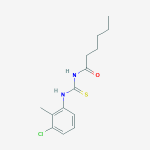 molecular formula C14H19ClN2OS B399091 N-(3-chloro-2-methylphenyl)-N'-hexanoylthiourea 