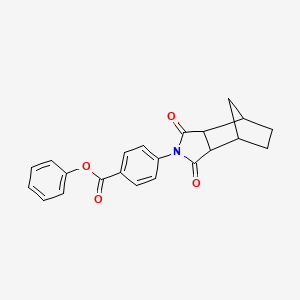 molecular formula C22H19NO4 B3990950 phenyl 4-(3,5-dioxo-4-azatricyclo[5.2.1.0~2,6~]dec-4-yl)benzoate 