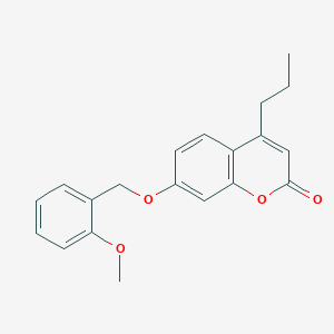 molecular formula C20H20O4 B3991004 7-[(2-methoxybenzyl)oxy]-4-propyl-2H-chromen-2-one 