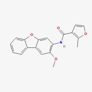 molecular formula C19H15NO4 B3991307 N-(2-methoxydibenzofuran-3-yl)-2-methylfuran-3-carboxamide 