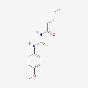 molecular formula C13H18N2O2S B399138 N-(4-methoxyphenyl)-N'-pentanoylthiourea 