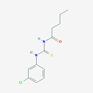 molecular formula C12H15ClN2OS B399142 N-(3-chlorophenyl)-N'-pentanoylthiourea 