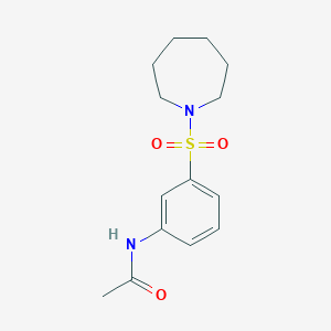 molecular formula C14H20N2O3S B3991483 N-[3-(1-azepanylsulfonyl)phenyl]acetamide 