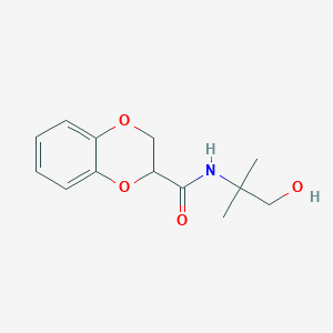 molecular formula C13H17NO4 B3991630 N-(1-hydroxy-2-methylpropan-2-yl)-2,3-dihydro-1,4-benzodioxine-3-carboxamide 