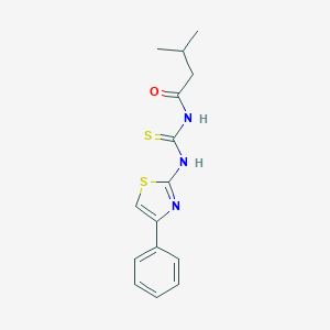 molecular formula C15H17N3OS2 B399166 N-(3-methylbutanoyl)-N'-(4-phenyl-1,3-thiazol-2-yl)thiourea 