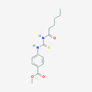 molecular formula C15H20N2O3S B399171 methyl 4-{[(hexanoylamino)carbothioyl]amino}benzoate 