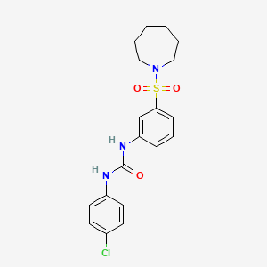 molecular formula C19H22ClN3O3S B3991761 N-[3-(1-azepanylsulfonyl)phenyl]-N'-(4-chlorophenyl)urea 