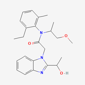 molecular formula C24H31N3O3 B3991803 N-(2-ETHYL-6-METHYLPHENYL)-2-[2-(1-HYDROXYETHYL)-1H-1,3-BENZODIAZOL-1-YL]-N-(1-METHOXYPROPAN-2-YL)ACETAMIDE 