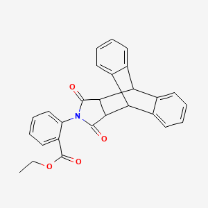 molecular formula C27H21NO4 B3991888 ethyl 2-(16,18-dioxo-17-azapentacyclo[6.6.5.0~2,7~.0~9,14~.0~15,19~]nonadeca-2,4,6,9,11,13-hexaen-17-yl)benzoate 