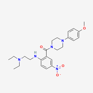molecular formula C24H33N5O4 B3991957 N-[2-(DIETHYLAMINO)ETHYL]-2-[4-(4-METHOXYPHENYL)PIPERAZINE-1-CARBONYL]-4-NITROANILINE 