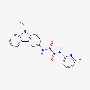 molecular formula C22H20N4O2 B3992014 N-(9-ethyl-9H-carbazol-3-yl)-N'-(6-methylpyridin-2-yl)ethanediamide 