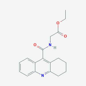 molecular formula C18H20N2O3 B3992233 Ethyl 2-(1,2,3,4-tetrahydroacridine-9-carbonylamino)acetate 