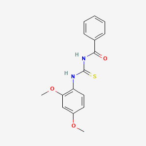 molecular formula C16H16N2O3S B3992295 N-[(2,4-dimethoxyphenyl)carbamothioyl]benzamide 