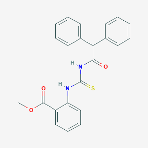 molecular formula C23H20N2O3S B399239 Methyl 2-{[(diphenylacetyl)carbamothioyl]amino}benzoate 