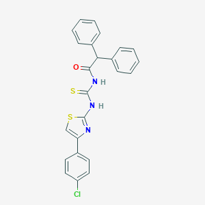 molecular formula C24H18ClN3OS2 B399245 N-[4-(4-chlorophenyl)-1,3-thiazol-2-yl]-N'-(diphenylacetyl)thiourea 