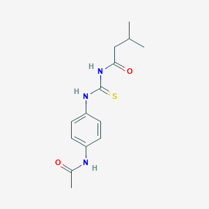 molecular formula C14H19N3O2S B399247 N-[4-({[(3-methylbutanoyl)amino]carbothioyl}amino)phenyl]acetamide 