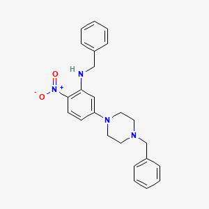 molecular formula C24H26N4O2 B3992476 N-benzyl-5-(4-benzylpiperazin-1-yl)-2-nitroaniline 