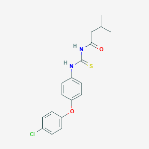 molecular formula C18H19ClN2O2S B399251 N-{[4-(4-chlorophenoxy)phenyl]carbamothioyl}-3-methylbutanamide 