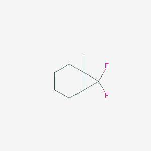 molecular formula C8H12F2 B039926 7,7-Difluoro-1-methylbicyclo[4.1.0]heptane CAS No. 123883-63-6