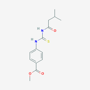 molecular formula C14H18N2O3S B399278 Methyl 4-{[(3-methylbutanoyl)carbamothioyl]amino}benzoate 